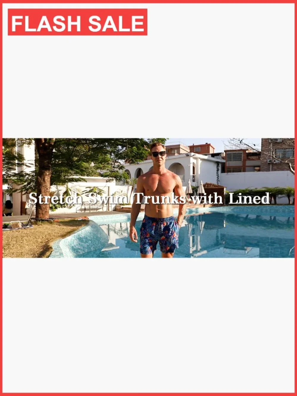 Men's 5 Inch Swim Trunks with Compression Liner Quick Dry Board Shorts with